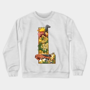 Copy of Initial Letter L doodle art Crewneck Sweatshirt